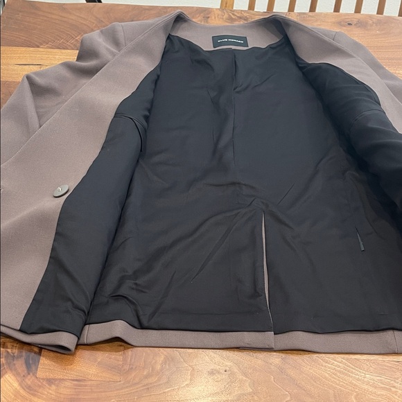 Club Monaco Taupe Double-Breasted Blazer Jacket business casual sz 6 - Picture 5 of 11